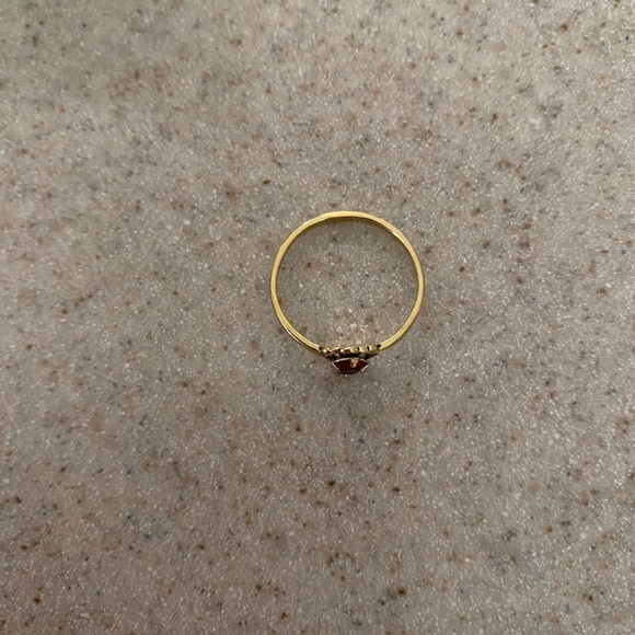 10K Gold Plated Ruby Gemstone Ring - Size 7 - Picture 7 of 10